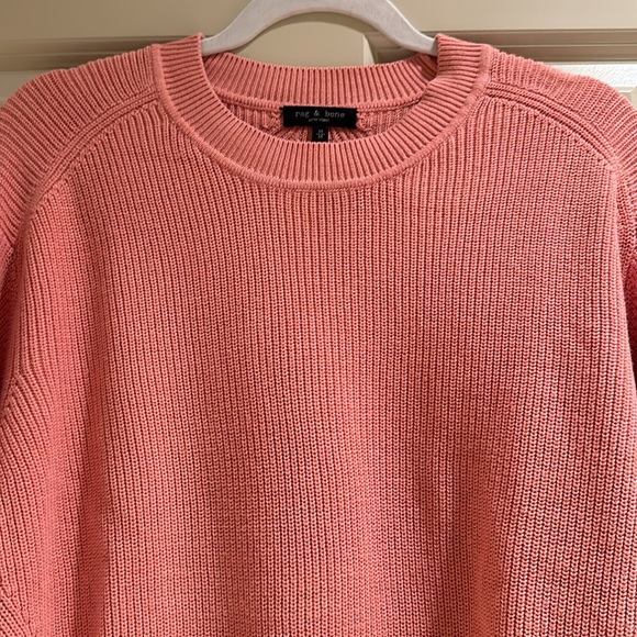 Rag & Bone Coral Pink Crewneck Sweater - Picture 4 of 5